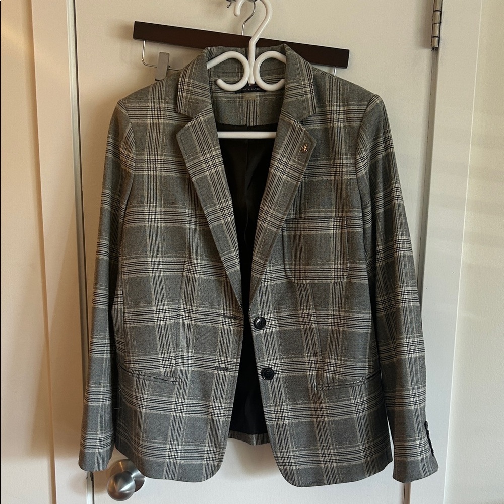 Gray Plaid Tommy Hilfiger Blazer